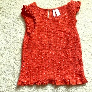 Floral smocked tank top